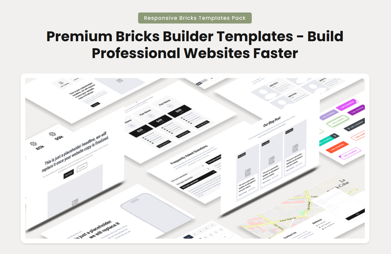 BricksTemplate Designs - High Performance WordPress Templates