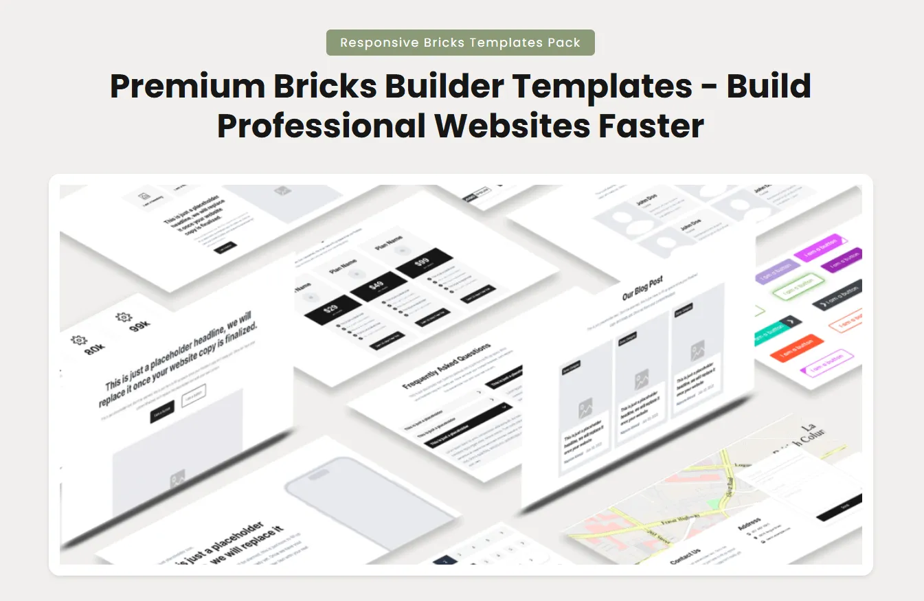 BricksTemplate Designs - High Performance WordPress Templates