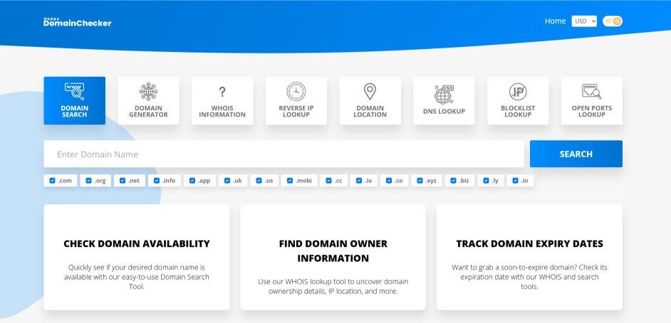 HappyDomainChecker interface