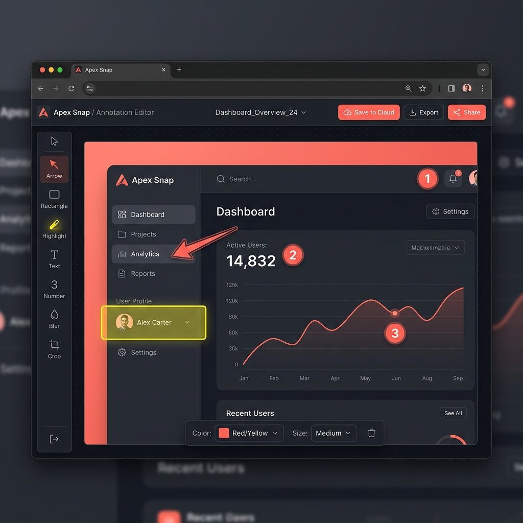 Screen Capture for Chrome Extension, NAScreenshot annotation editor — Chrome screenshot extension with arrows, blur, and step numbers