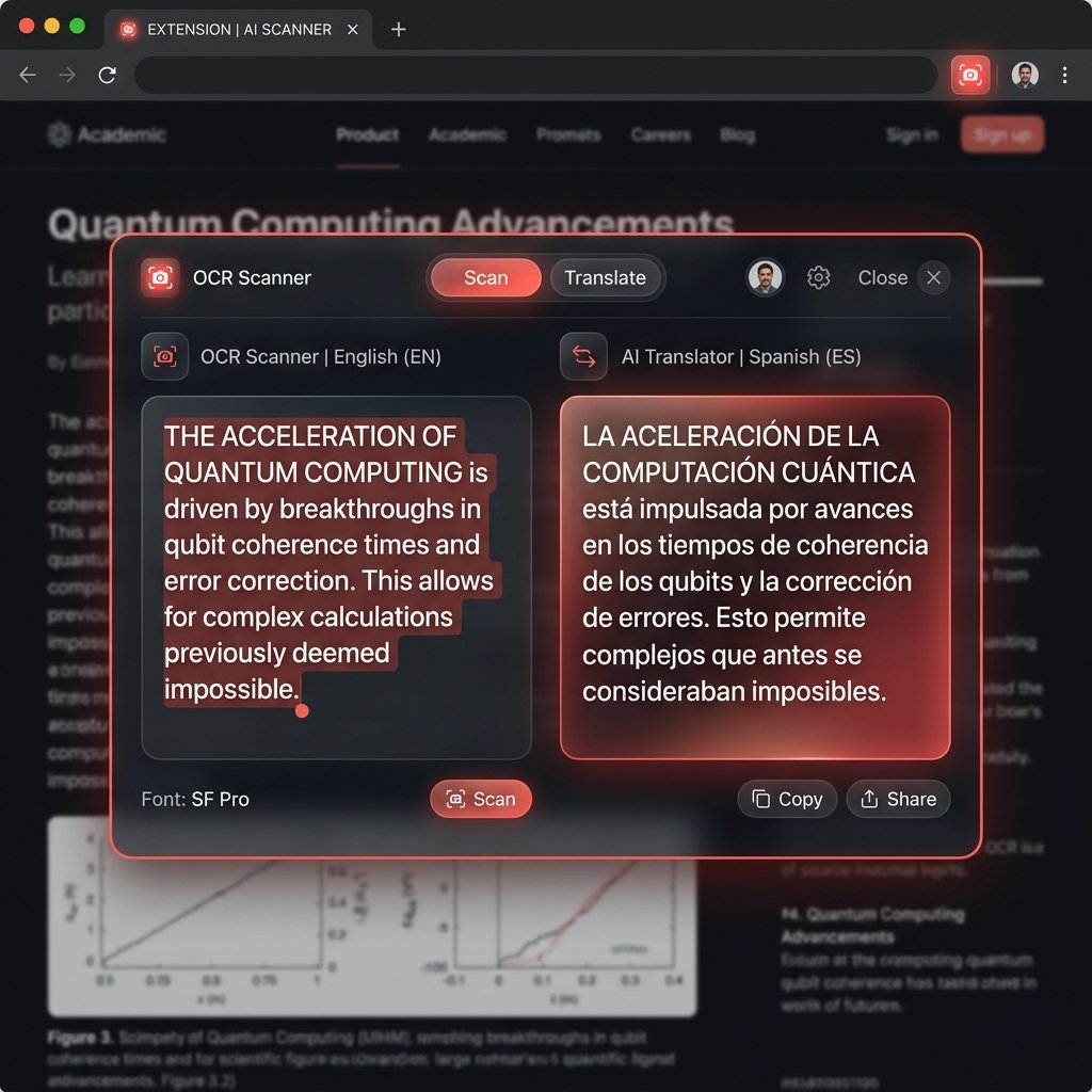 NAScreenshot Gemini AI OCR panel — extract and translate text from full-page screenshots